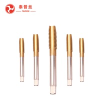 High-speed steel titanium-plated straight groove machine tap non-standard custom fine tooth miniature small tap clock tap M1 6