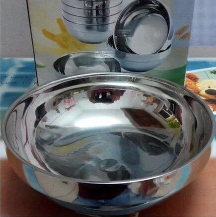 Stainless steel cold noodle bowl large bowl double insulation bowl anti-scalding stainless steel bowl mixed rice bowl for home soup bowl