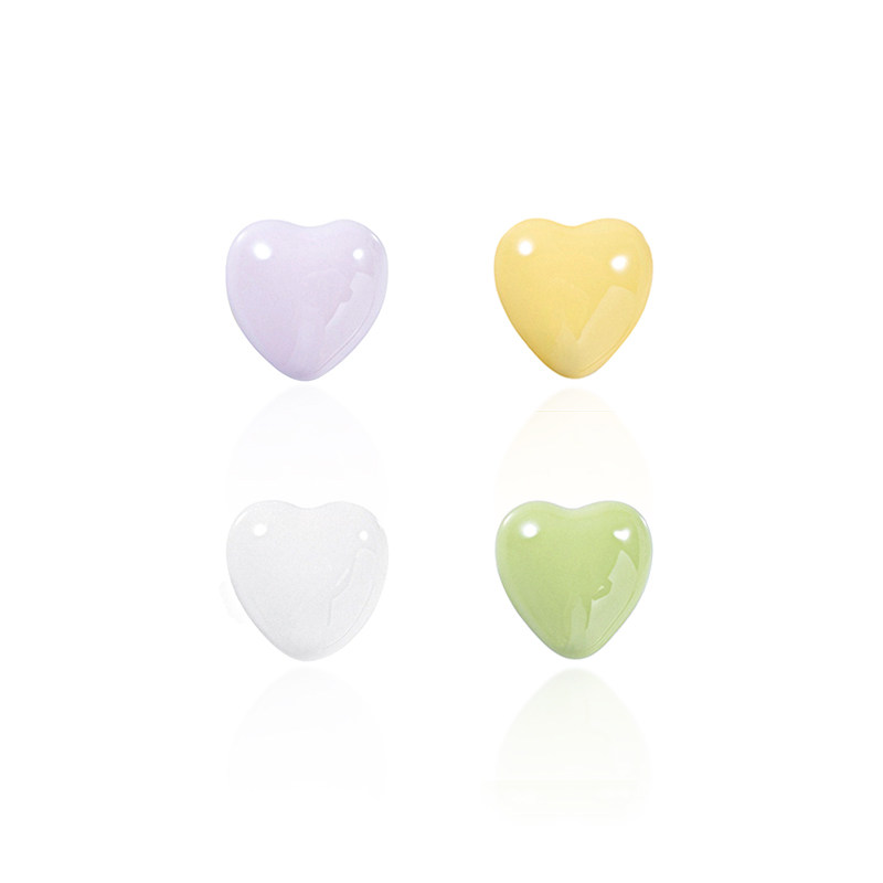 Evesense milk to be cuddly double-sided enamel inlaid with loving ear hanging teenage girl design sensation Two wearing earrings