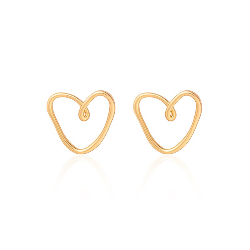 Evesense abstract matte LOVE EARRINGS Teenage Girl Wind Retro ABOUT 100 HITCH Autumn Winter New Earrings