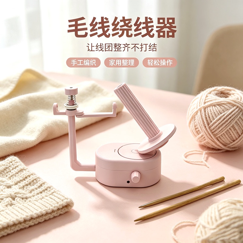 Macaron-Colored Desktop Infinitely Adjustable Electric Yarn Winder, Fully Automatic Cable Organizer, C-Port Can Be Connected to a Power Bank Macaron-Colored Desktop Infinitely Adjustable Electric Yarn Winder, Fully Automatic Cable Organizer, C-Port Can Be Connected to a Power Bank