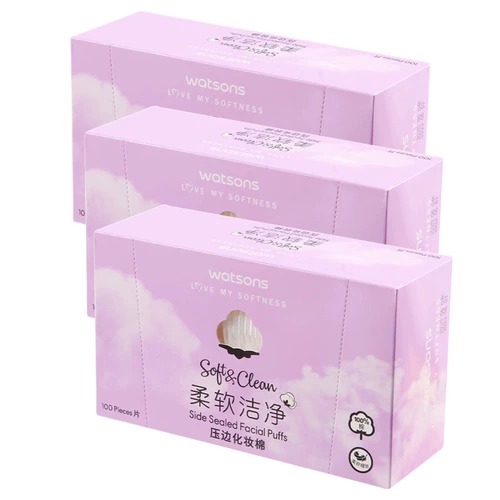 Watsons, ватные диски, двусторонние влажные хлопковые хлопковые салфетки для лица, 200 штук