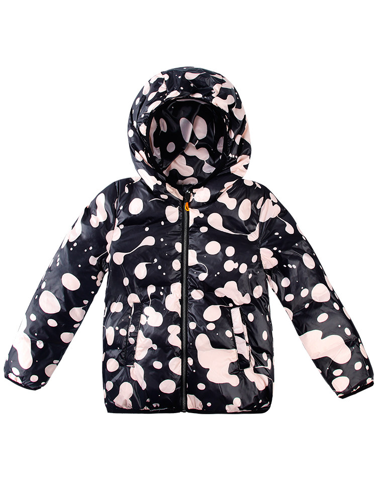 Smart children's down inside Men's and women's children's light and warm down jacket hooded jacket warm school uniform partner