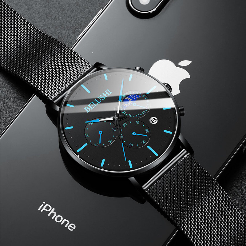 Watch Men's Personality Cool High School Students Fully Automatic Mechanical Watch Trends Waterproof Quartz Sunday Star Watches