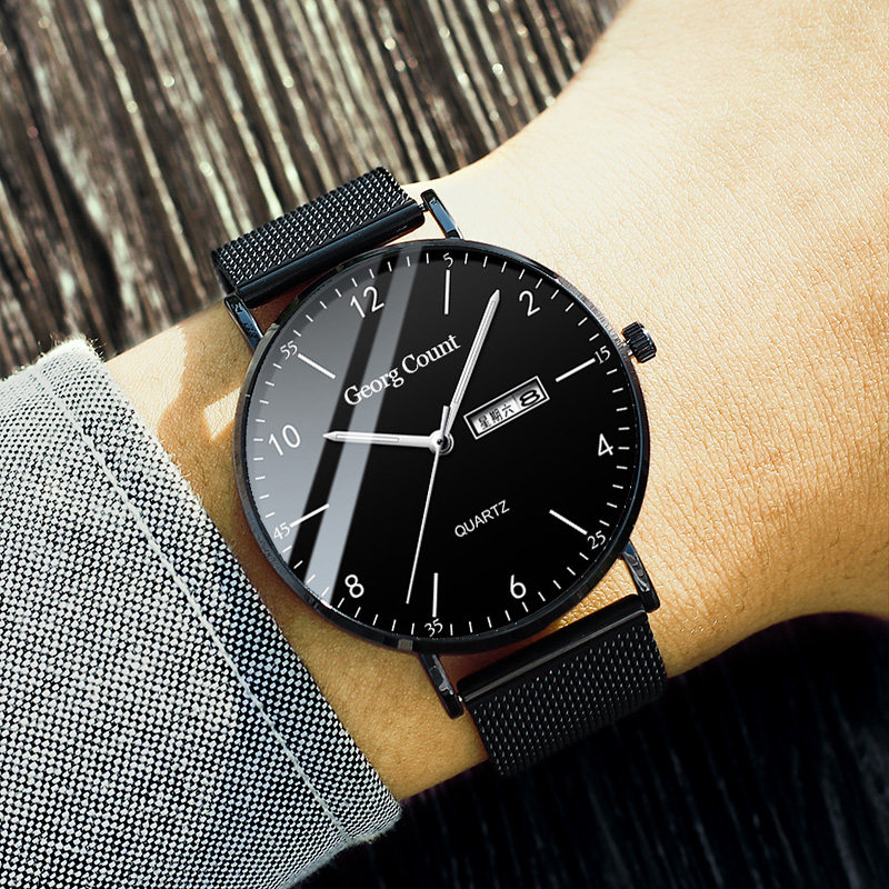 Watch Male High School Junior High School Student Waterproof Night Light Quartz Watch Korean version Trend full automatic mechanical watch net red male watch