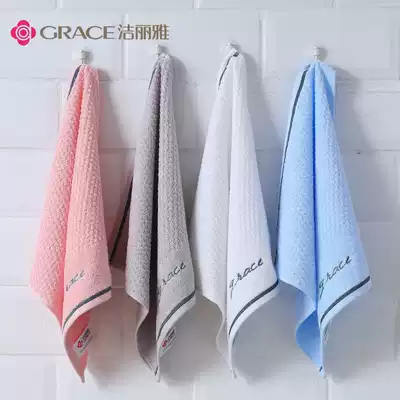 Jielia cotton square towel soft absorbent adult household children hand towel