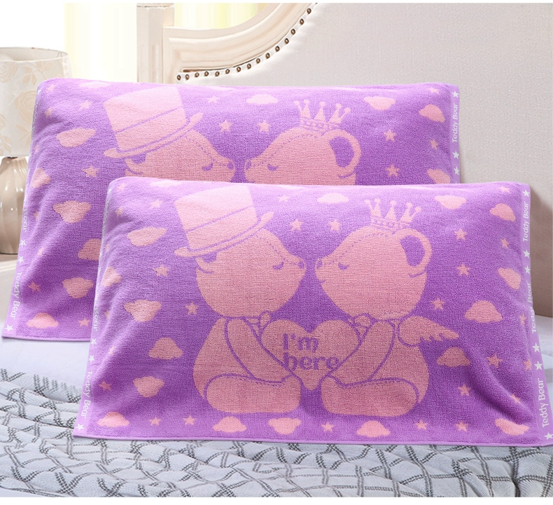 Jie Li Ya / Teddy báu gối khăn bông Bốn mùa thoáng khí tăng dày người đàn ông trưởng thành và phụ nữ đôi gối khăn