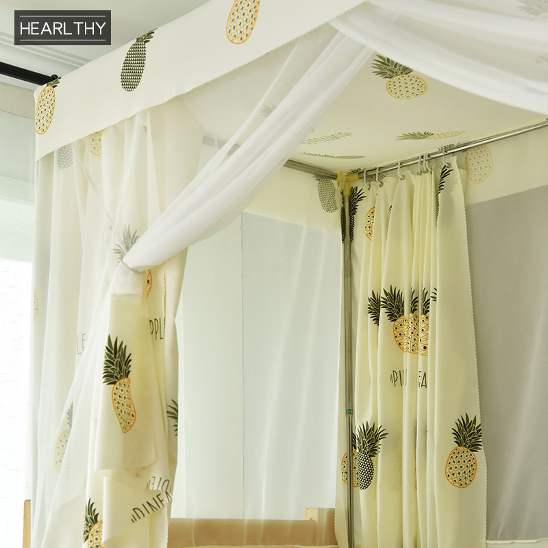 Hearlthy Dormitory Bed Nets Student Sleeping Room Bunk Beds Nordic Ins encryption shading bed curtain one-piece