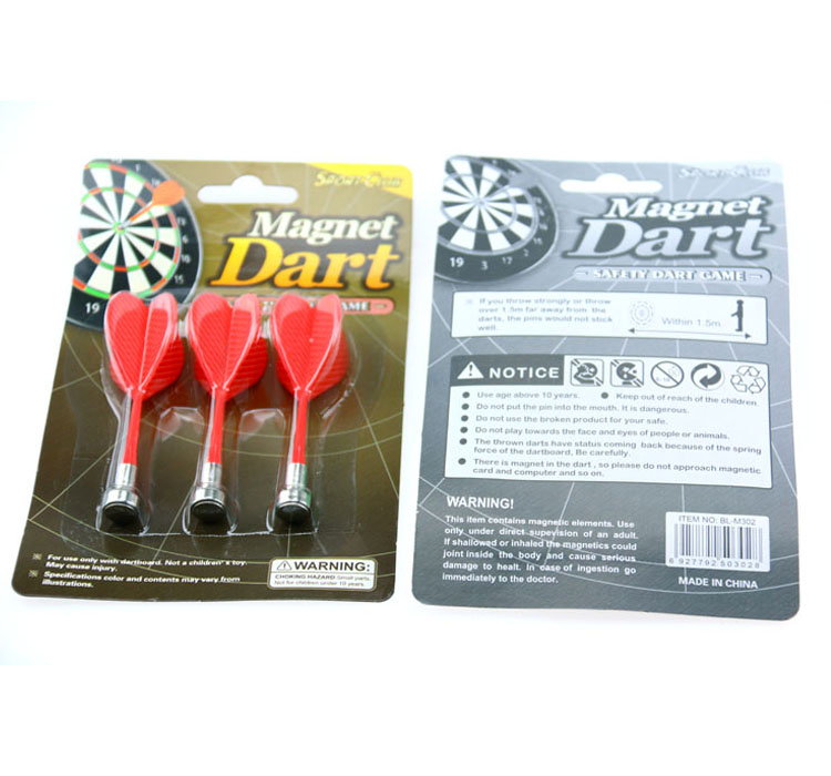 3 phi tiêu từ tính Kim phi tiêu từ tính mạnh Nam châm phi tiêu an toàn Phi tiêu đuôi nhựa - Darts / Table football / Giải trí trong nhà phi tiêu cho bé