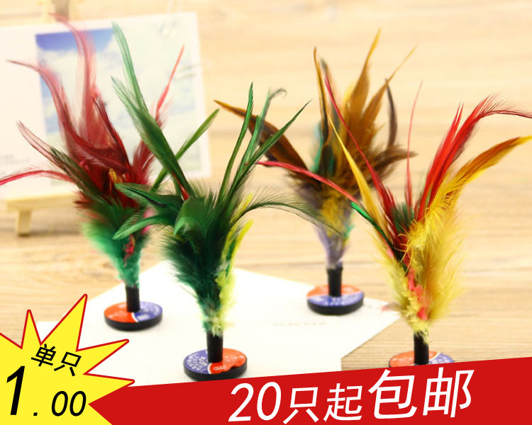 Shuttlecock Taikura Bodybuilding Flying Chicken Fur Flower Shuttlecock Students Special Colored Chicken Hair Shuttlecock chicken fur shuttlecock