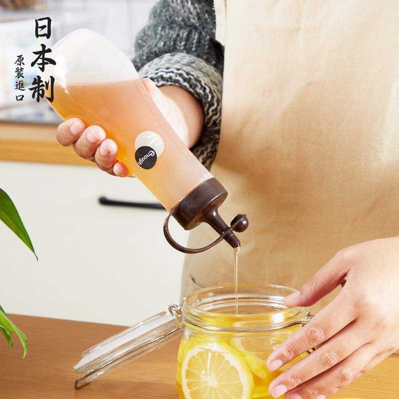 日本进口蜂蜜分装瓶塑料便携式方便倒挤压瓶子家用罐挤蜂蜜神器