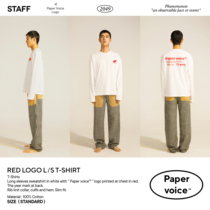 PAPERVOICE all-match silhouette loose long-sleeved T-shirt bottoming daily TEE printing trend fashionable ins style