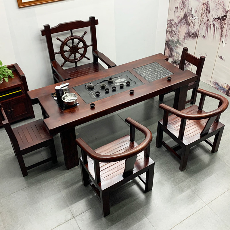 Old Ship Wood Tea Table And Chairs Combined Utilita Tea Desk Office Home Small Tea Table Solid Wood Tea Table Tea Table Tea Set Whole
