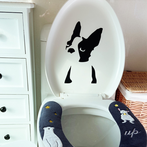 Toilet sticker Adhesive Waterproof Toilet Bathroom toilet lid sticker deco adorable cartonized makeup room wall sticker