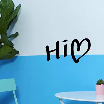 Hi Nordic style ins study English wall stickers bedroom book background decoration room dormitory stickers dormitory stickers