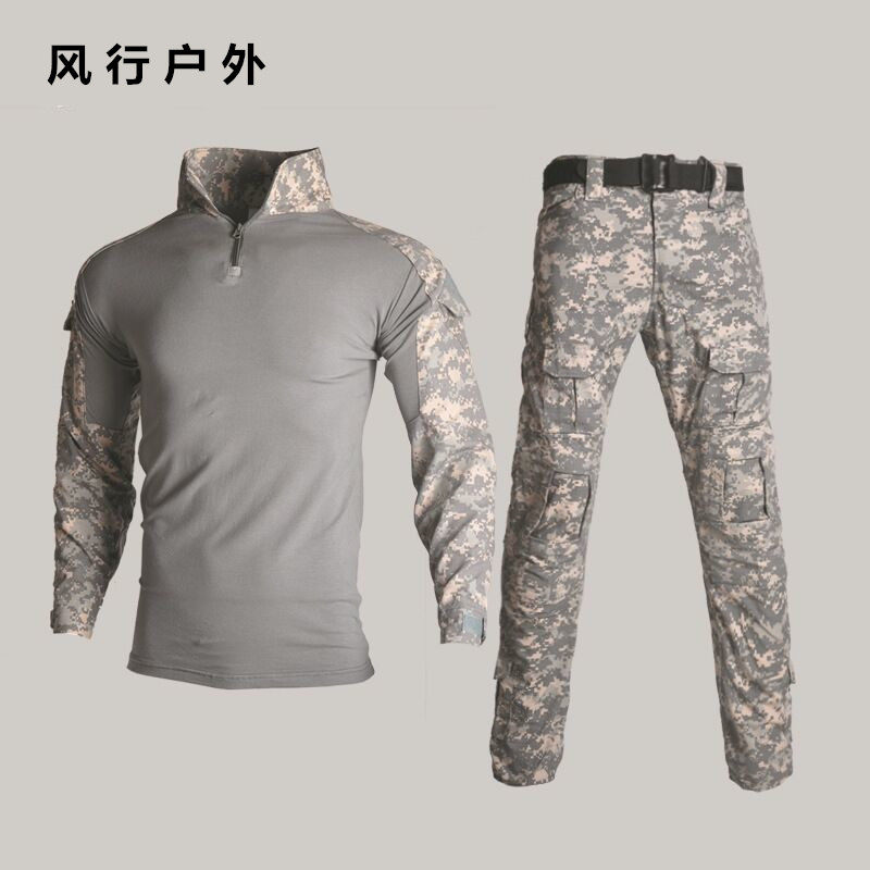 ACU camouflage suit tactical suit special forces T-shirt suit male and female army fan frog suit CS training combat suit