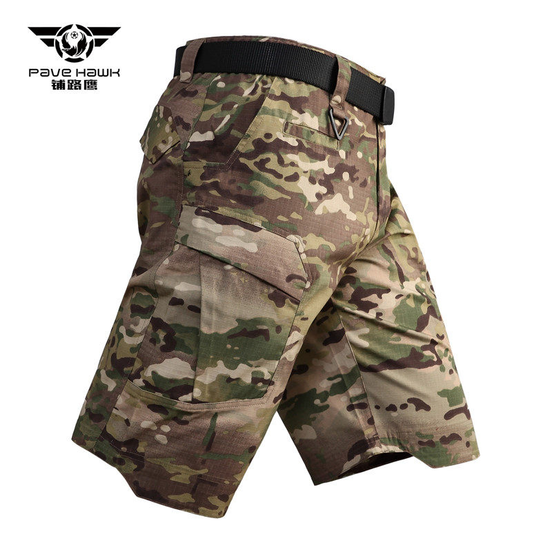 Outdoor Camouflak City Tactical Shorts Male Summer Mountaineering Breathable Anti-Scrape Abrasion Resistant Work Fit Pants 50% Pants Sprints Pants