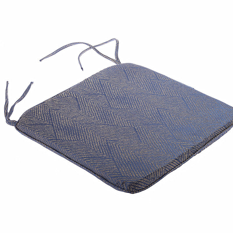 And family home Modern Chinese style chair cushion high precision sponge cushion color weave jacquard V-shaped blue tatami mat