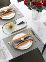 Dining Cushion Sector Nordic Ins Wind Home Steak Mat American Western Dining Leather Heat Insulation Mat Waterproof Oil Proof Table Mat