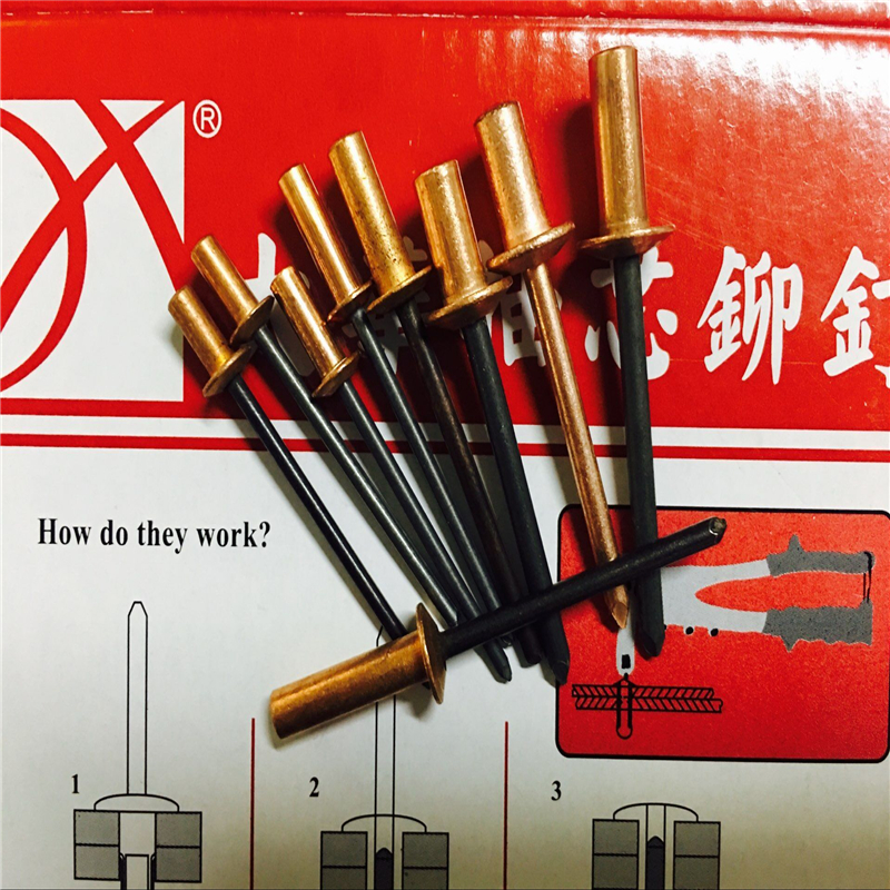 Red copper closed pumping core rivet 3 0 3 2 bronze blind rivet copper closed pull rivet series One