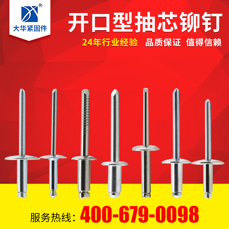 316L rivet 2 4 3 0 3 2 4 316L stainless steel blind rivet DIN7337A blind rivet series 1