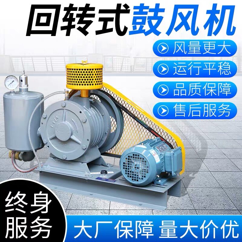 Large air volume industrial sewage treatment hospital aeration low noise rotary fan 220V380V blower manufacturer