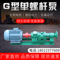 Stainless steel screw pump sludge transfer pump thick pulp pump high viscosity sewage water pump high lift G type single screw pump