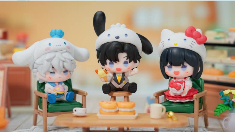 Official Link Click x Sanrio Sweet Time mini figure VEIN and Badtz-Maru pair