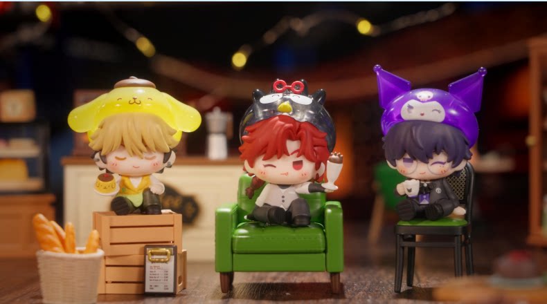 Official Link Click x Sanrio Sweet Time mini figure Xia Fei and Pompompurin pair