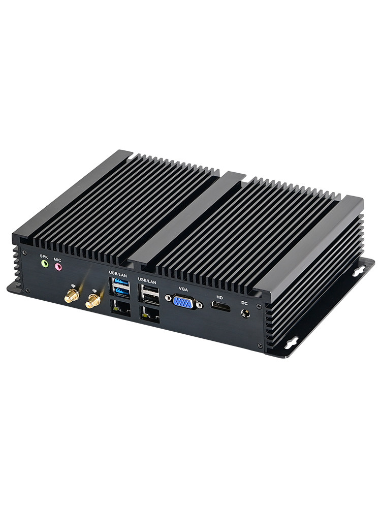 Zhanmei Mini Fanless Computer Industrial Control Computer Dual Gigabit Network Ports 6 Serial Ports Timed Boot Watchdog Gk7000