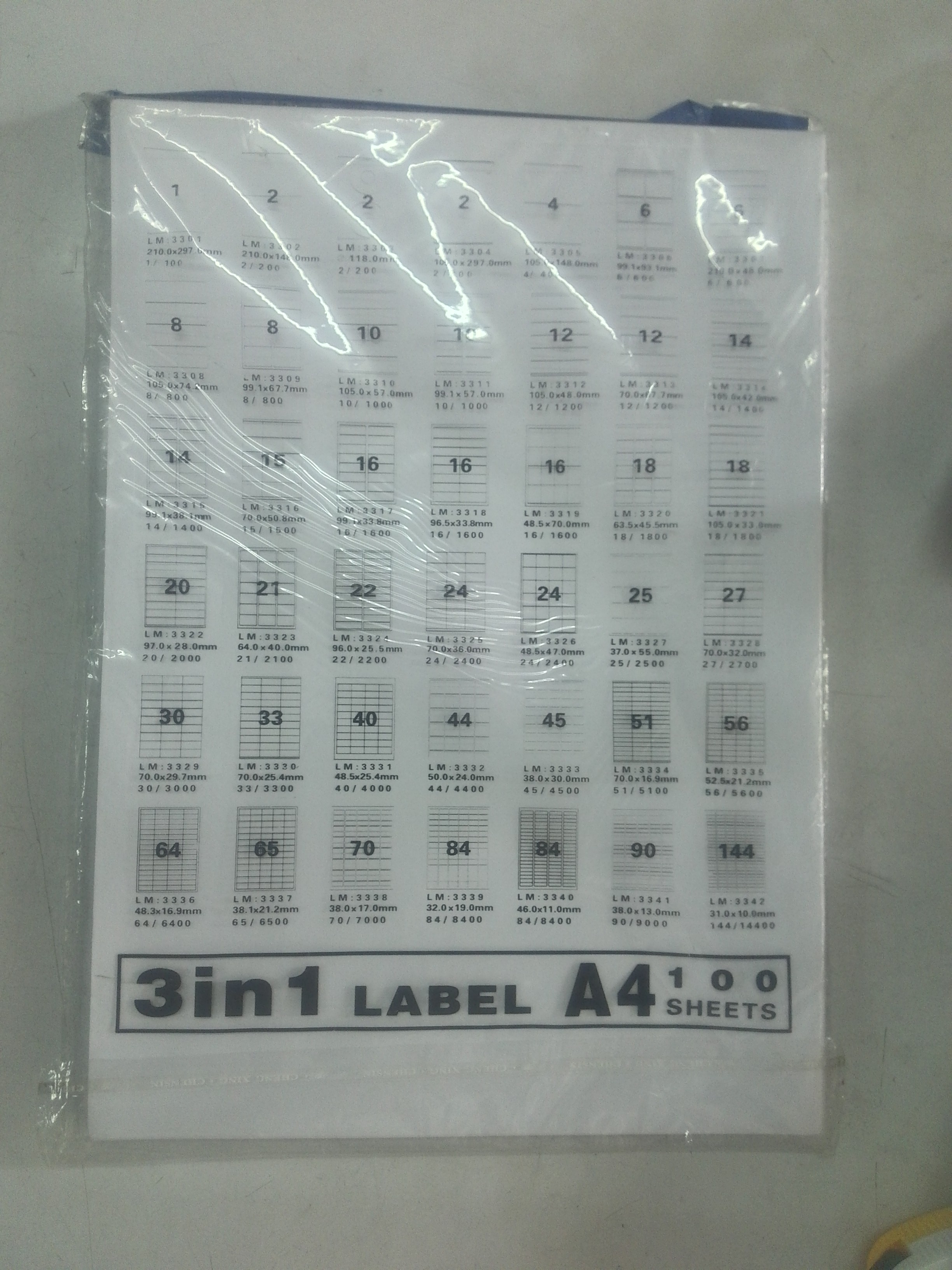 Blue Horse Blue Blue Tag Stickers Computer Printing A4 Adhesive Paper Identifies Stickers Slitting Labels