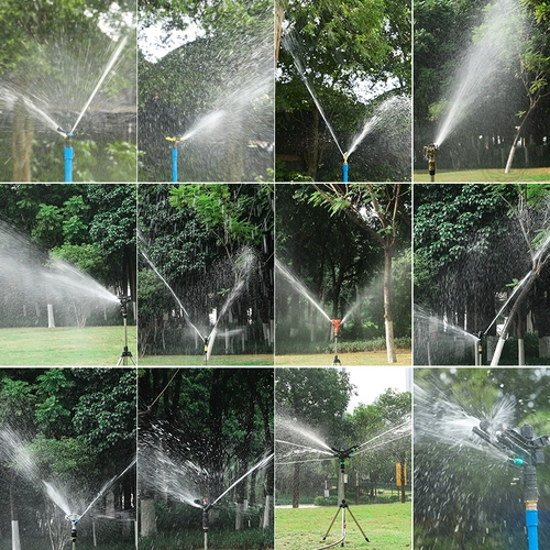 Сельскохозяйственное орошение 4 балла 6 очков Рокер Рукооборот Спринклер 360 градусов Автоматическое вращение спринклер ирригационное ирригационное ирригационное сухое