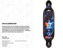 Brand new American original imported longboard flat flower artifact Apex longboard spot