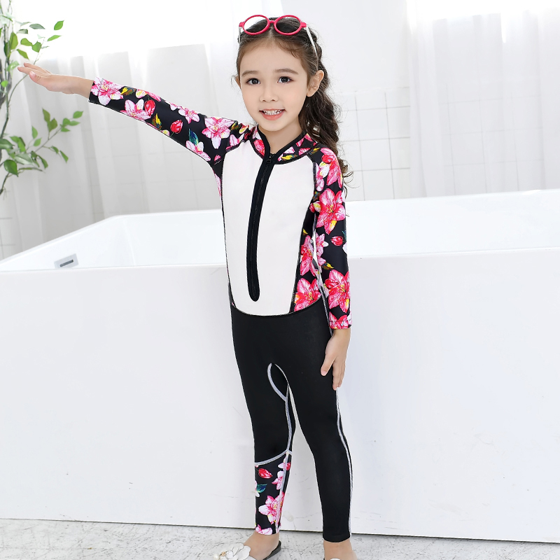 New children swimsuit girl's body full body relaxed swimwear CUHK Tong Swimming clothes speed dry swimsuit 2-12 years old