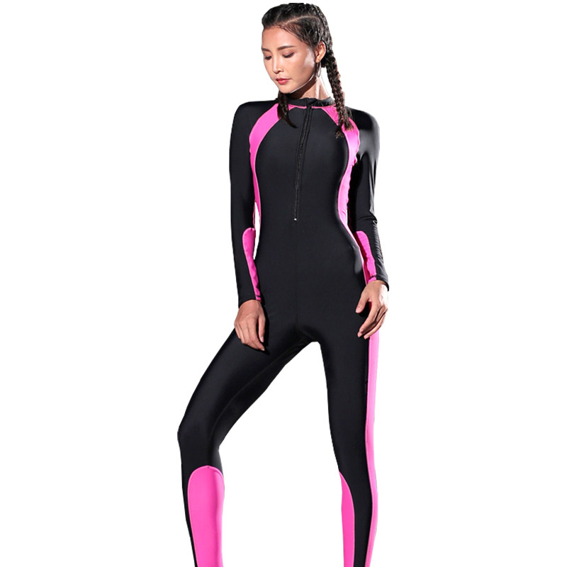 Women's Large Size Long Sleeve Swimsuit Full Body Thin Body Swimsuit Conservative Thin Belly Cover Hot Spring Jellyfish Suit
