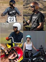 US imported biltwell retro 3 4 Harley motorcycle half helmet Beckham with new cement ash