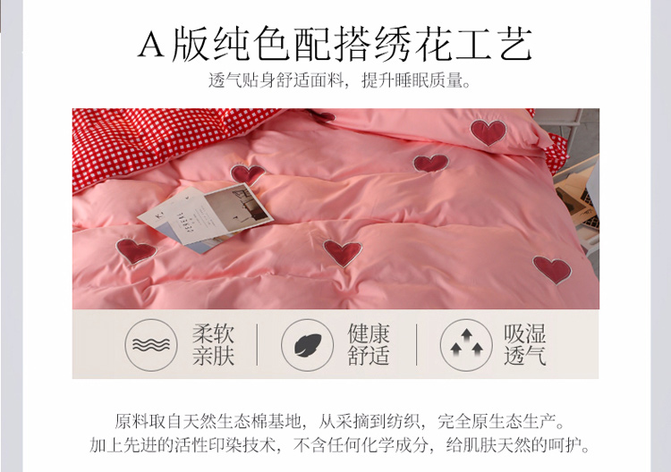 Net in Red chúa gió giường bông hồng giường bông váy một gia đình bốn cô gái dễ thương ren chăn - Bộ đồ giường bốn mảnh gối chăn
