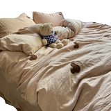 Дисней, хлопковый комплект, простыня, пододеяльник, покрывало, 4 предмета, с вышивкой