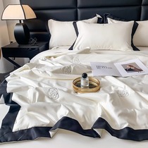 Xiaohongshu recommends Tencel summer cooling quilt set of four double-sided ice silk cooling summer quilt machine washable air-conditioned thin quilt