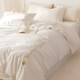 High-grade pure cotton 100 washed cotton bed four-piece set pure cotton simple bedding solid color quilt cover sheet fitted sheet style 4