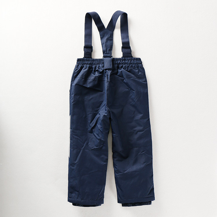 Детский ветрозащитный водонепроницаемый удерживающий тепло лыжный комбинезон для мальчиков, утепленные удерживающие тепло дорожные штаны Small Ishikawa 