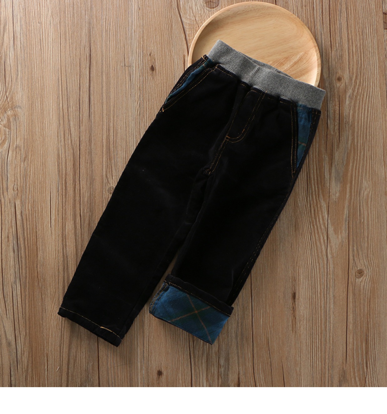 Quần nhung bé trai mùa thu và mùa đông quần trẻ em quần âu flanging quần cashmere 2-3-7-8 tuổi quần dài bé gái