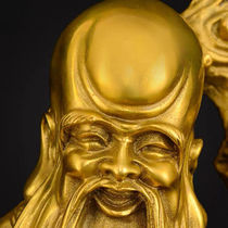 Pure Tongfu Bau suo Samsung swing piece Fuxing Luxing life old man wishes life in the living room home to the statues big name