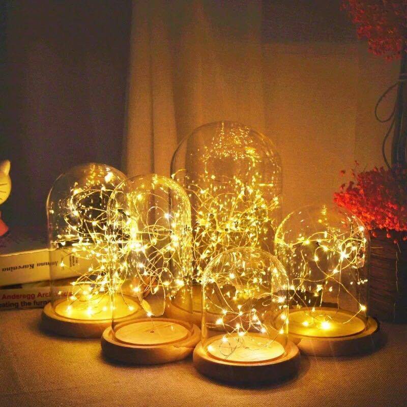 Evergreen flower glass cover Eurostyle Pendulum florator transparent glass hood with lamp glass hood Custom glass cover