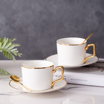 English-style Coffee Single Cup Nordic Upscale Refined European Style Tea Set Hem Afternoon Tea Set Coffee Cup Saucer Cups