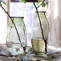 Nordic irregular art glass vase straight drum flower-flower-flower-in-room dining room table light and luxurious decorative pendulum