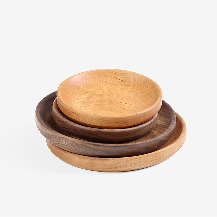 MUMO wood ink edge disc black walnuts wood disc cherry wood wood disc solid wood disc 15cm 20cm