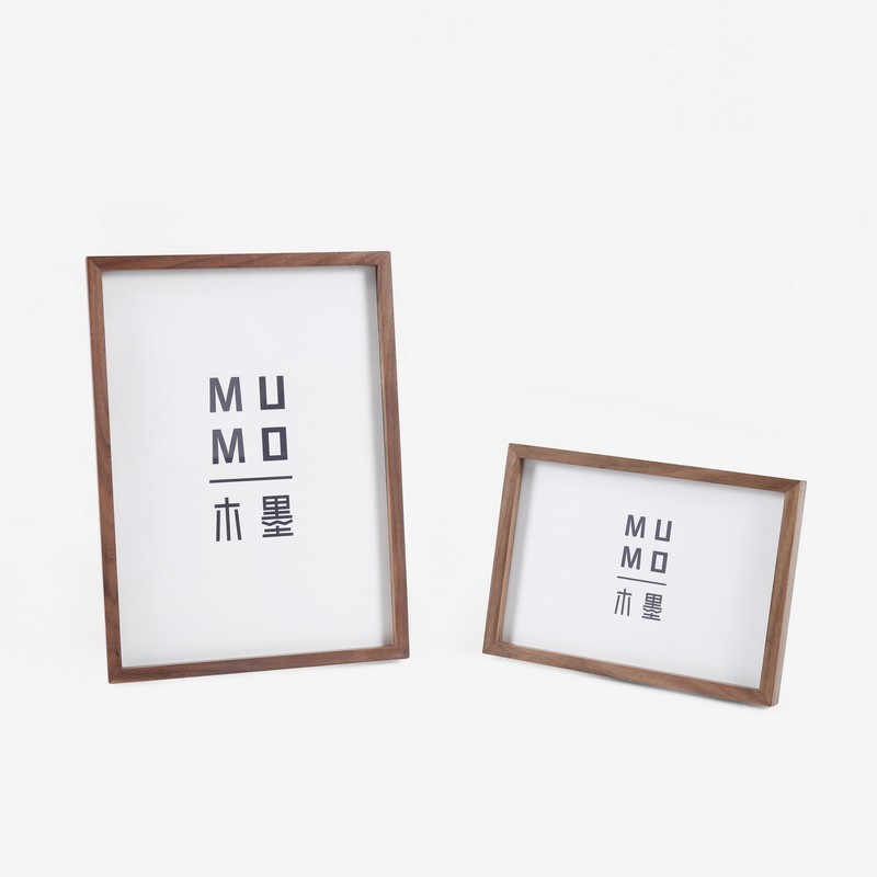 MUMO Wood Ink A3A4 Photo Frame Desktop Black Walnut Wood Frame Mount Pendulum Table Solid Wood Rectangular Photo Frame