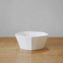 MUMO wood ink deer to pure white sunflower bowl Defied white porcelain soup bowl rice bowl