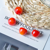 Japan and South Korea soft girl super cute cherry sterling silver earrings simulation cherries earrings girl heart temperament simple Net Red